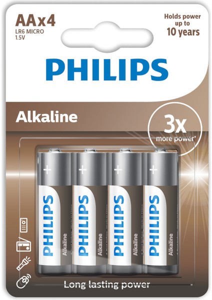 PHILIPS ALKALİNE KALEM PİL 4LÜ  PK:12 kart